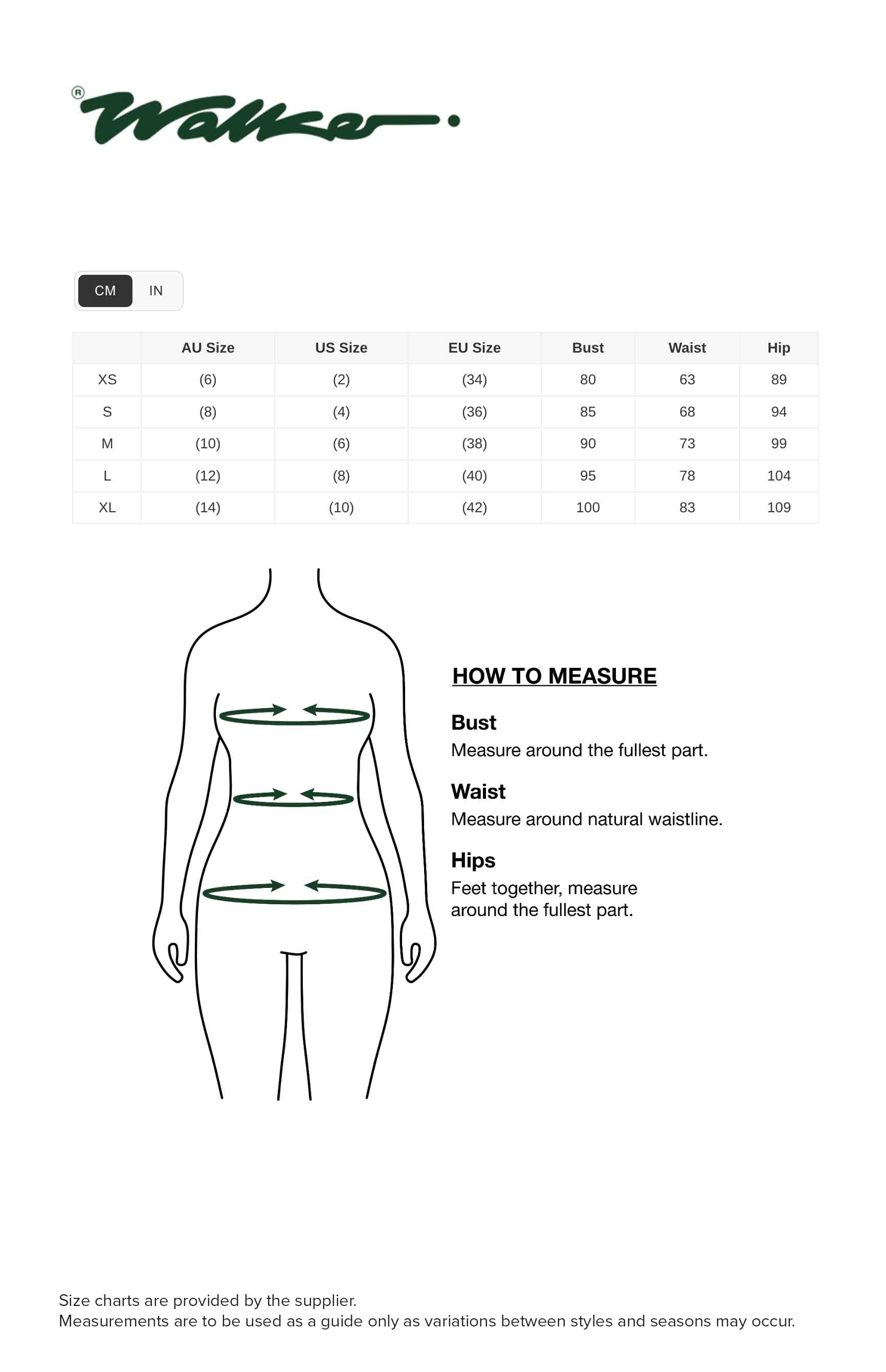 walker golf things-shorts-womens size chart